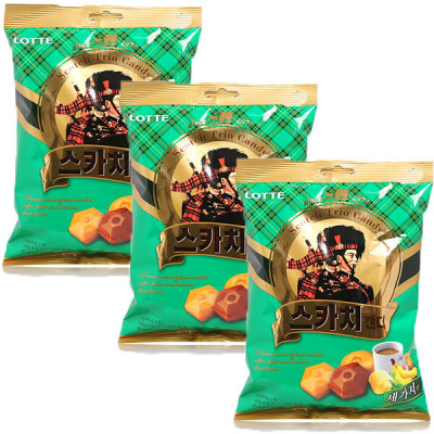 Lotte Confectionery 5000 Scotch Candy Three Flavors 317g x 3 pcs