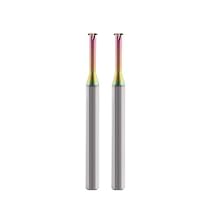 2pcs Metric Carbide Thread Milling Cutter Thread End Mill for Aluminum Thread Angle 60 Degree CNC Metal Processing Replacement Taps - D1.96,pitch0.45~0.6