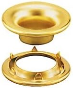 Stimpson 0RRGSWB3600 Rolled Rim Grommet and Spur Washer Brass Durable, Reliable, Heavy-Duty #0 Set (3,600 Sets)