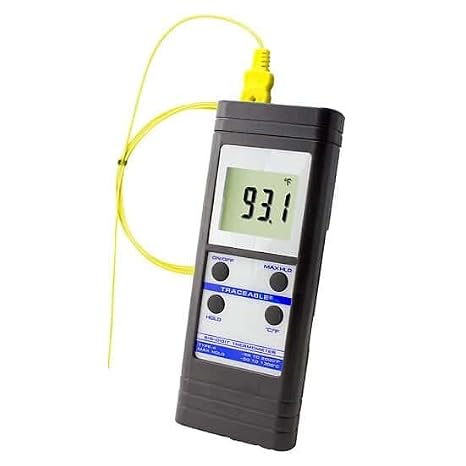 Traceable Big-Digit Thermocouple Thermometer with Calibration