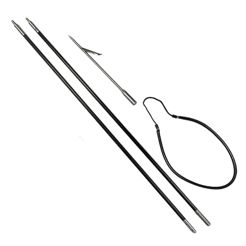 Scuba Choice Carbon Fiber 7 Travel Spearfishing 2 Pole Spear Single Flopper Hawaiian Sling, Black