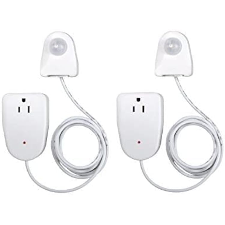 Westek Plug In Motion Sensor Outlet Light Control, 2 Pack - Indoor Motion Sensor Device Activates Lights When Motion is Detected - Ideal for Dark Hallways - 25ft Range, 6 Foot Cord MLC12BC-4
