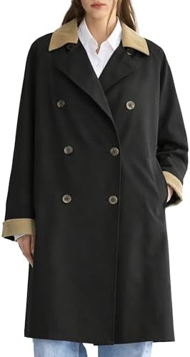 Orolay Women's Barn Jackets Oversized Windproof Trench Coat Cropped Casual Spring Outerwear