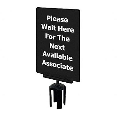 Tensabarrier Acrylic Sign Black