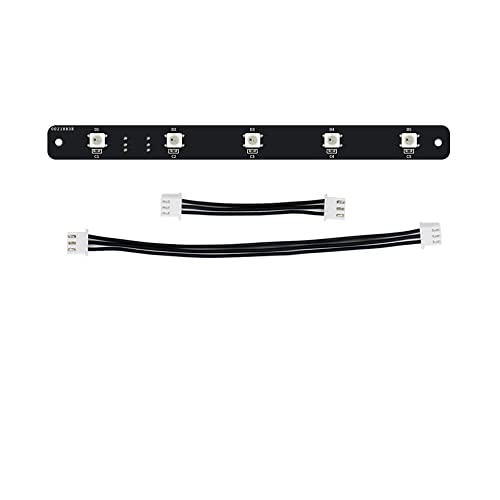 RGB LED Light Individually Addressable Programmable Display 5 Lamp Beads Dazzle RGB Light Strip DC 5V Compatible with Arduino and Raspberry Pi