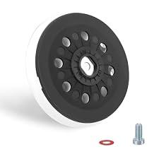 5-Inch 492286 D125 Soft Sanding Pad Compatible with Festool ETSC/EC125 Sander Jetstream Part, 8 Holes with Screw, Replace 492284