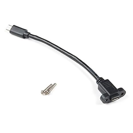 SparkFun Electronics Panel Mount USB Micro-B Extension Cable - 6"