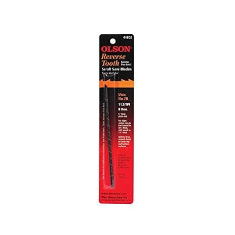 Olson 5 in. Carbon Steel Scroll Saw Blade 11.5 TPI 12 pk
