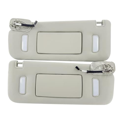 Left Driver & Right Passenger Sun Visor fit for 2007-2014 Chevy Suburban 1500 2500 Avalanche Tahoe GMC Sierra Yukon XL Cadillac Escalade Replaces# 22850306 22850310