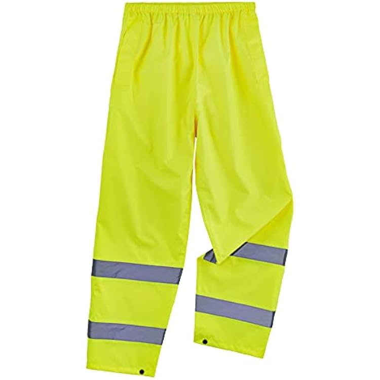 High Visibility Reflective Lightweight Rain Pants, Lime, X-Large, ANSI Compliant, Ergodyne GloWear 8916
