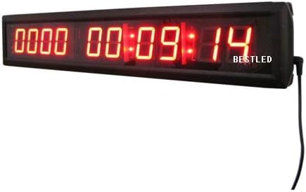 Red Days Countdown Clock 10 Digits Count up 10000 Days Hours Minutes Seconds LED Large Digital Countdown Clock Aluminum Case