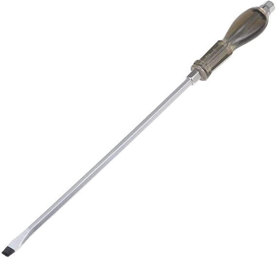 12" Slotted Impact Screwdriver, Magnetic Keystone Demolition Driver | Striking Cap for Impact,Flat Head,CR-V Steel, Flathead Tip,Soft Grip, Corrosion-Resistant,for DIY, Auto & General Repair