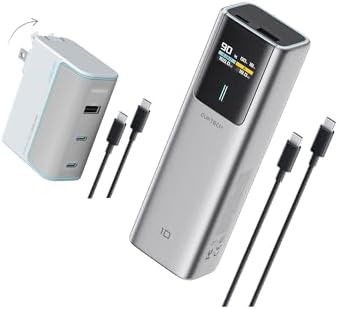 CUKTECH 10 10000mAh 100W Power Bank+100W USB C Wall Charger Combo, Portable Laptop Charger Block for MacBook Pro/Air, iPad Pro, iPhone 16/15/Pro, Samsung Galaxy, Pixel, and More