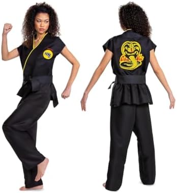 Disguise Mens Cobra Kai Adult Costume, Official Cobra Kai Gi for With Black Belt, Adult Size