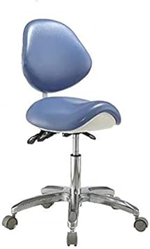 Deluex Dental Mobile Chair Saddle Doctor's Stool PU Leather Dentist Chair New