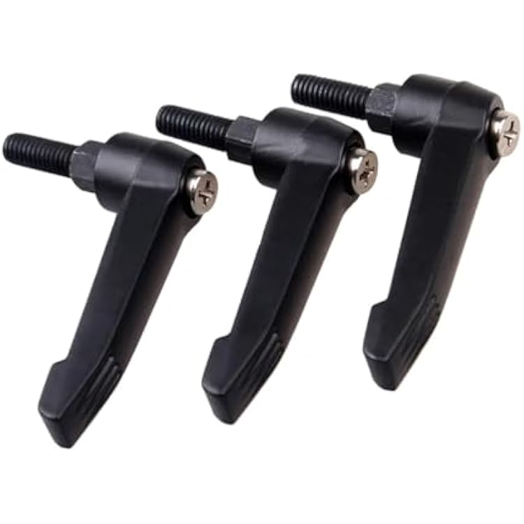 1Pcs M10 M12 Carbon 7 Shape Tightening Screw L-Type Adjustable Handle Bolts BlackM10 x 60mm 1Pcs