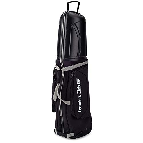 Founders Club Golf Travel Cover Luggage for Golf Clubs with ABS Hard Shell Top Travel Bag