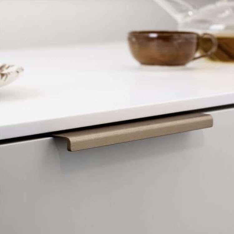 Edge Brushed Bronze Artisan Tab Drawer Pulls | Brass Cabinet and Furniture Hardware Large 6-515