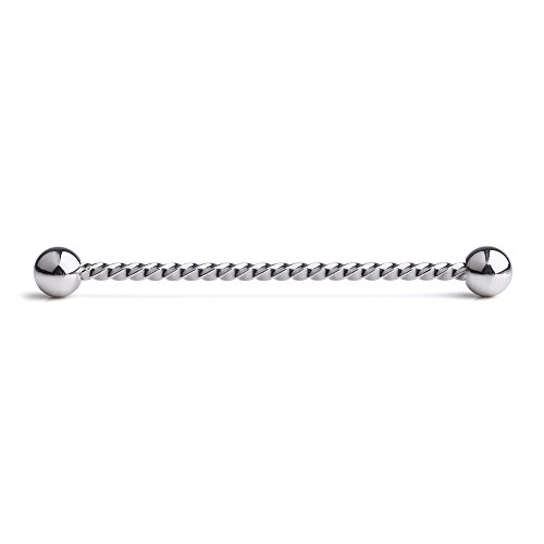 Ruifan 14 Gauge Braided Bar Industrial Barbell Cartilage Earring Body Piercing Jewelry 1 12 Inch38mm