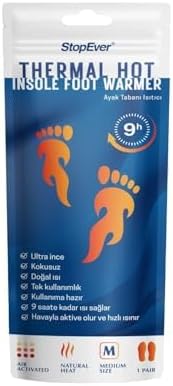 StopEver Thermal Hot Ayak Tabanlı Isıtıcı - Insole Foot warmer