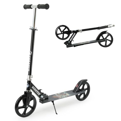 Kick Scooter for Ages 6, Kids, Teens & Adults. Max Load 240 LBS. 8IN Big Wheels for Kids, Teens & Adults, 3 Adjustable Levels