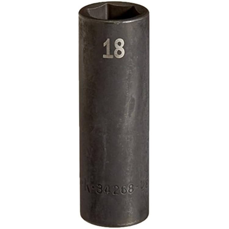 SK Tools USA 12 Drive, 18MM, 6 Point, Deep Impact Socket | 34268