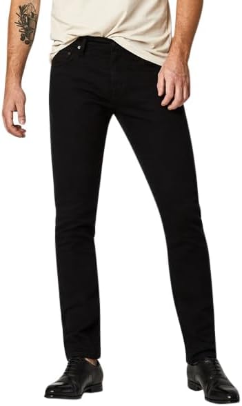 Mavi Jake Men's Regular Rise Slim Leg Jeans, Slim Fit Jeans for Men, Black Williamsburg, Black Men's Jeans, 28 x 30