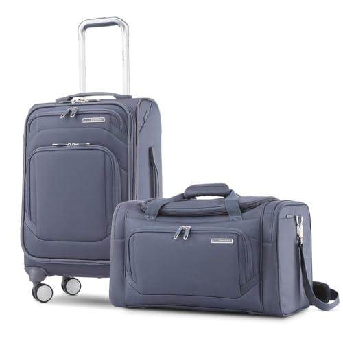 Samsonite Ascentra Softside Luggage, 2-Piece Set Duffel19 inch Carry-on, Slate