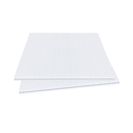 MEGA FORMAT Corrugated Plastic Sheet - 4mm White Coroplast Board, 12" x 12" Inches, 2 Pack