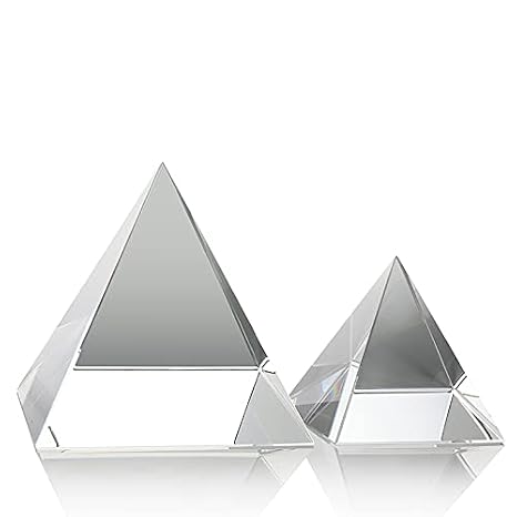 Optical Glass Transparent Rainbow Rectangular Prism, Polyhedral Pyramid (40MM)