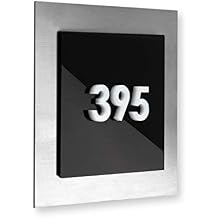 Bsign Door Numbers - Apartment Decor Sign - Stainless Steel Number Plaque - Hotel Room Signage - Office Wall Plate