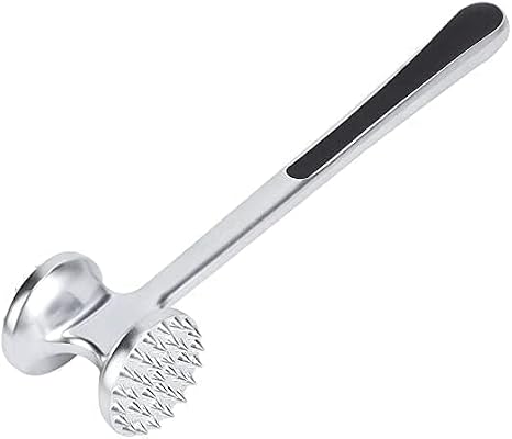 MallArt® Stainless Steel Meat Forger, 22cm, Double Sided Head, Non-Slip Handle