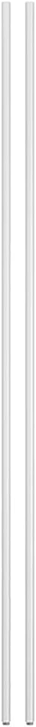 2 Pcs Adjustable Room Divider Post Floor to Ceiling, Entrance Privacy Separation Panel Decorativ for Apartment, Support Display Rod No Drilling(White,65cm(2.1ft))