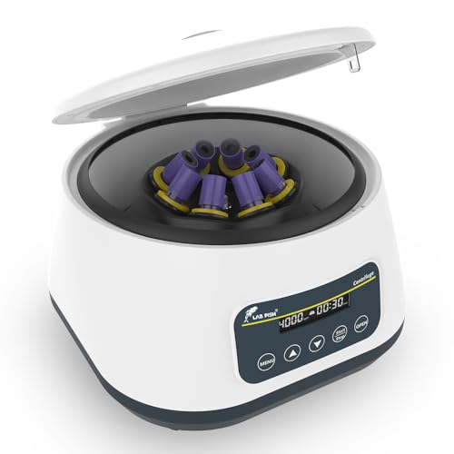 LAB FISH PRP Centrifuge Machine LC-400 8  2ml5ml10ml, 4  15ml Lab Tubes | Low Speed Control 500-4000RPM,Max 1717xg | Timer Function 30sec-59min