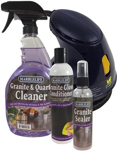 Marblelife Granite Countertop Cleaning Kit with Buffer (GQC-41110) (GGC-41130) (GS-41140) (BUF-53285)