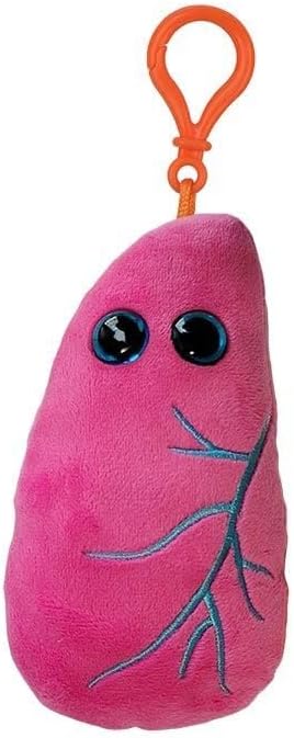 GIANTmicrobes Lung Plush Keychain, Respiratory Therapist Gifts, Pulmonologist Gifts, Respiratory Therapy Gifts, Lung Transplant Survivor Gifts, Lung Cancer Survivor Gifts, Lung Pillow, Bag Charms