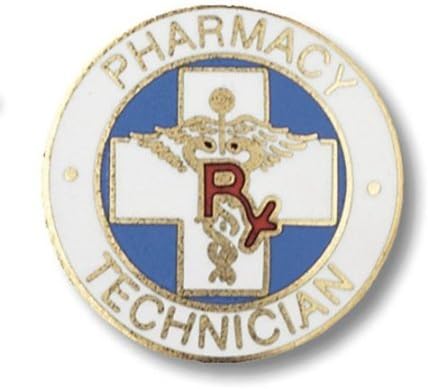 EMI Pharmacy Technician Round Emblem Pin