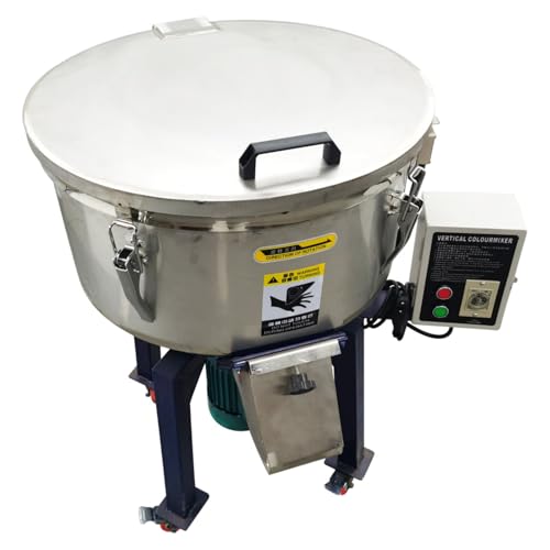 110V Material Mixing Machine 1500W Single Phase Vertical Industrial Plastic Granule Blender Mixer SUS304 Stainless Steel 50kg Color Mixer