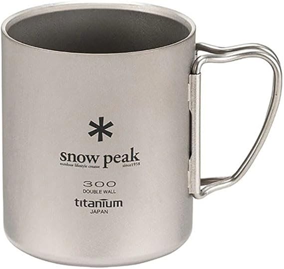 Snow Peak Titanium Double Wall Mug, Titanium, 300 ml, MG-152
