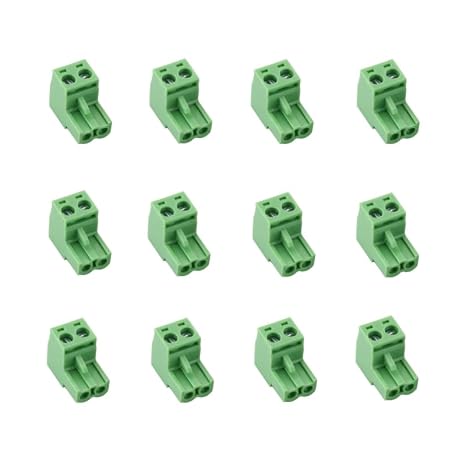 Luo Qiufa 12Pcs KF2EDG 5.08mm spacing 2-pin pluggable Terminal Block Connector Socket