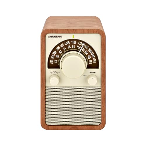 AMFM Table Top Wooden Radio Walnut