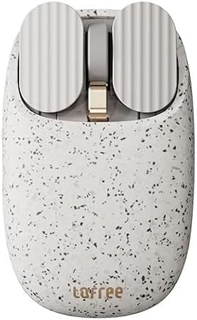 LOFREE Wavy Chips Dual-Mode Wireless Mouse with 5 Adjustable DPI Levels Compatible with Windows, MacOS, iOS, Android (Terrazzo)