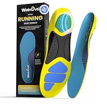 Lightweight Performance Sports Insoles Protective - Welnove Shock Absorbing Athletic Insoles for Running, Basketball, Fitness - Energy Return,Increased Performance,Injury Protection, Men Women (XS)