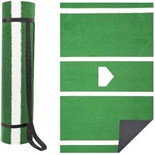 Baseball Hitting Mat Batting Mat 6x4 FT Baseball Home Plate Matt with Anti-Slide Bottom, Indoor Outdoor Portable Batters Box Turf Mats for Batting Stance Practice