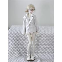 BJD Dolls Clothes of 1/3 1/4 Dolls White Suit Jacket, Lace Vest, Skirt Accessories for 60 cm/45 cm BJD Dolls (Doll Not Included)(1/4)