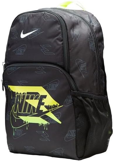 Nike 3 Brand Graphic Print Backpack Black/Volt One Size (30L)