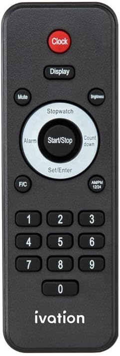 Replacement Remote Control for IVATION Large Timer Digital LED Clock