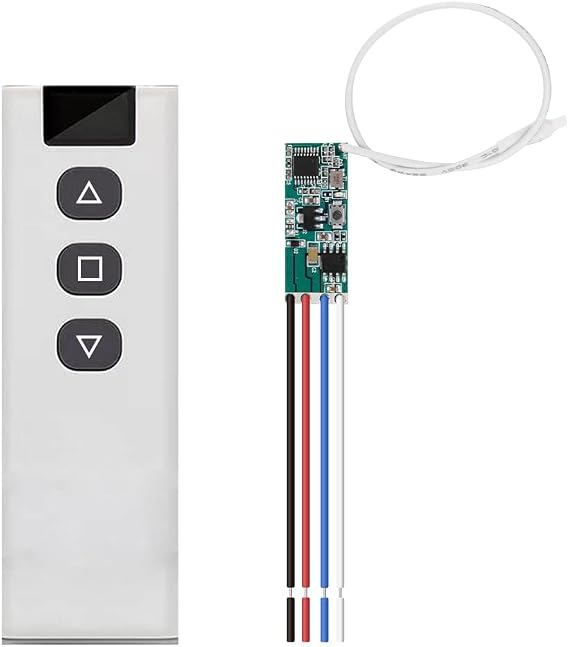 12V DC Motor Drive Forwards and Reverse Controller Module Switch 2A, DC 3V~16V 433Mhz RF Wireless Remote Electric Push Rod Motor Controller for Small DC Motor