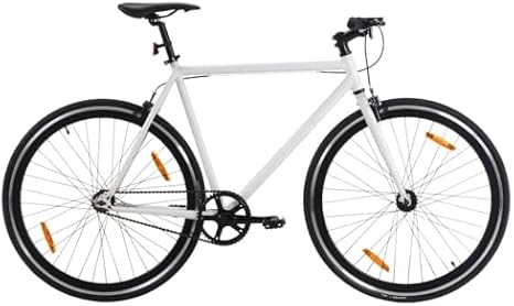 Fixed Gear Bike - Lightweight Single Speed Road Commuter Bicycle with Flip-Flop Hub for Urban Riding, 700c 59 cm
