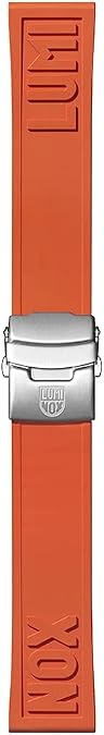 Luminox Mens Orange Rubber Cut-To-Fit Watch Strap